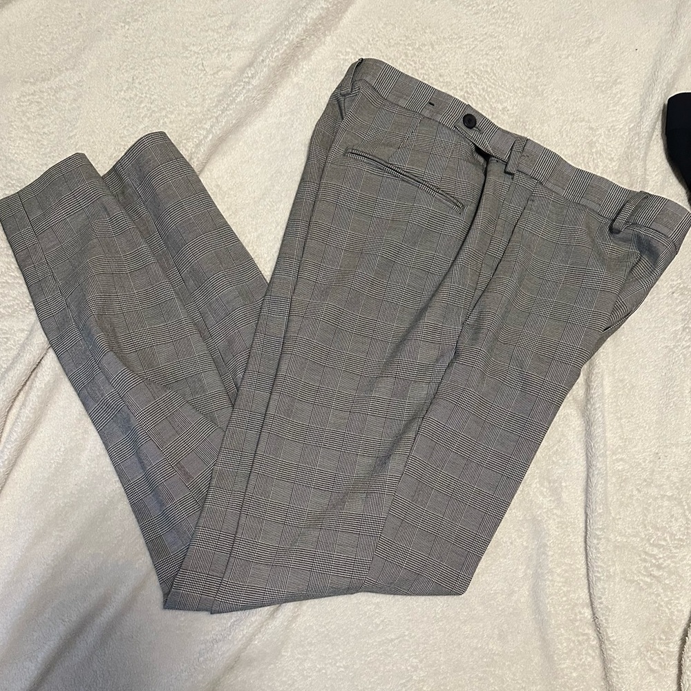 Men’s plaid dress pants